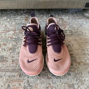 Nike Air Presto Women's Size 9 Mesh Flyknit Particle Pink/Port Wine